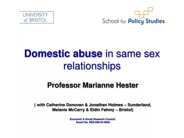 domestic abuse in same sex relationships