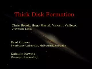 Thick Disk Formation