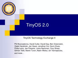 TinyOS 2.0
