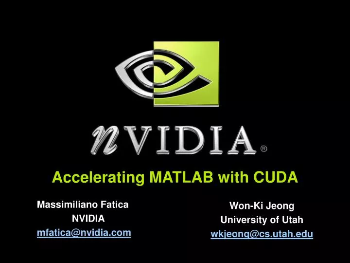 accelerating matlab with cuda