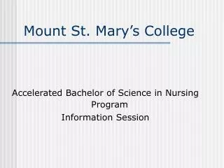 Mount St. Mary’s College
