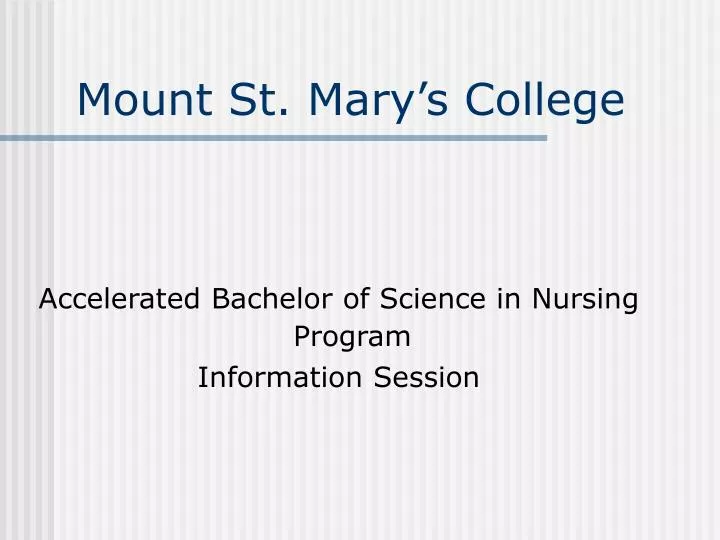 mount st mary s college