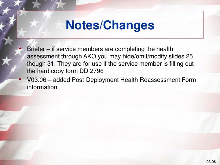 notes changes