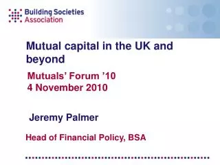 Mutual capital in the UK and beyond