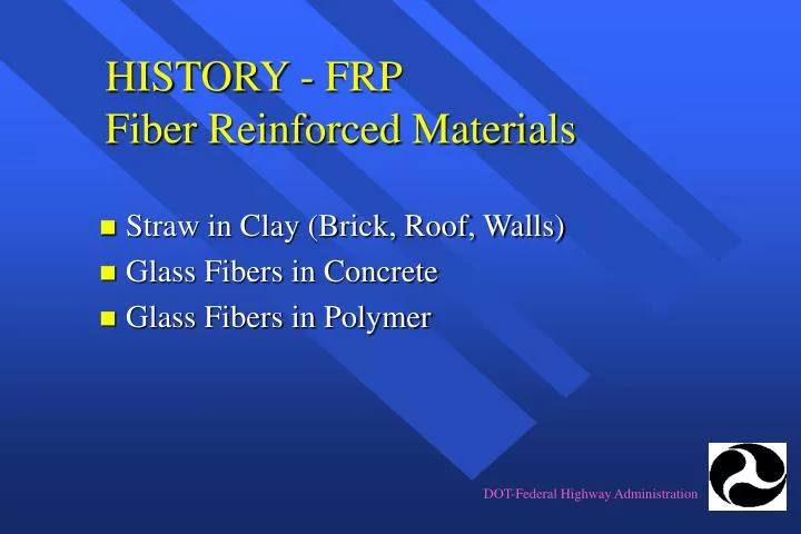history frp fiber reinforced materials