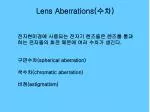 Lens Aberrations( 수차 ) - slide 1