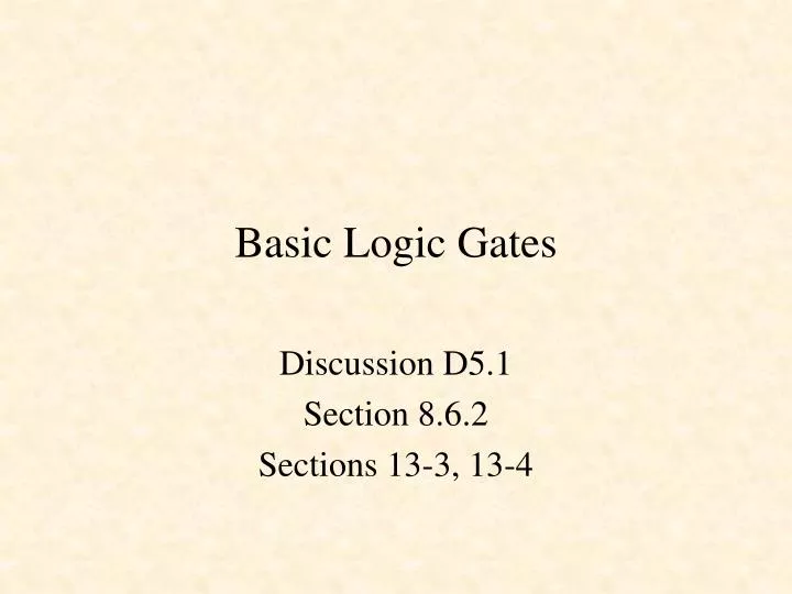 basic logic gates