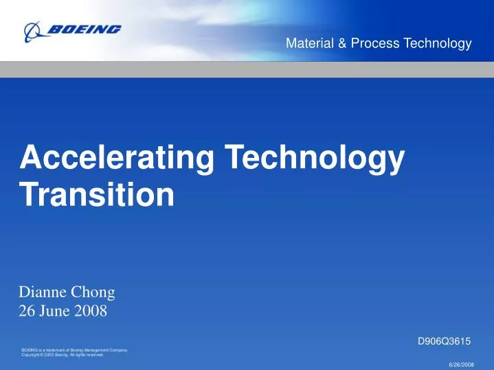 accelerating technology transition