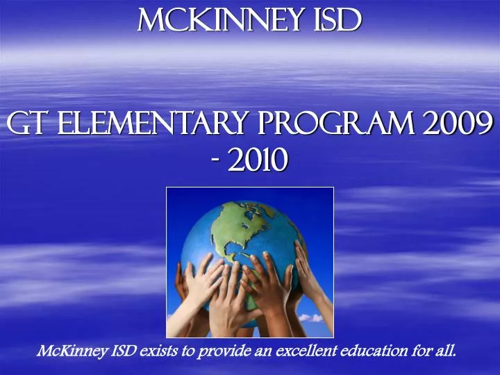 mckinney isd gt elementary program 2009 2010