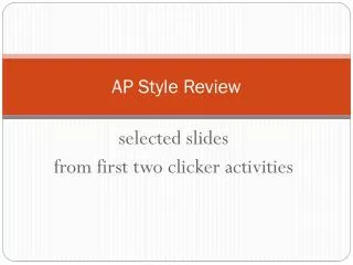 AP Style Review