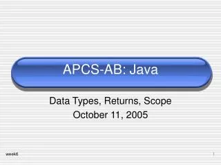 APCS-AB: Java