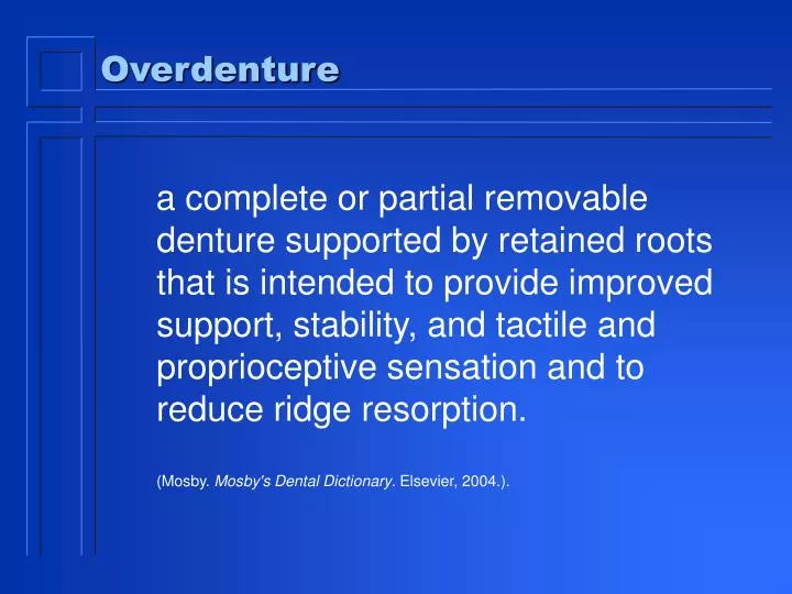 overdenture