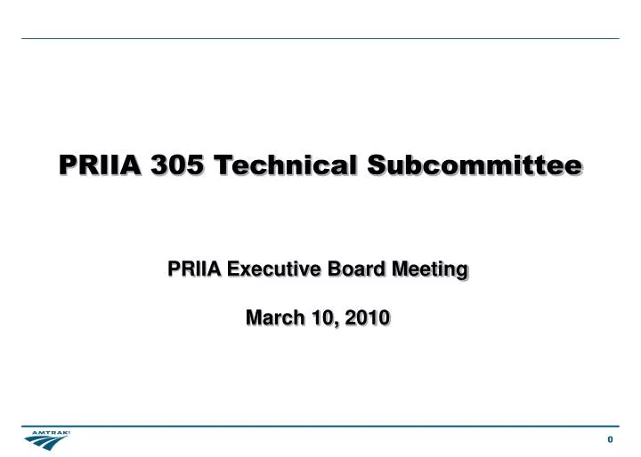 priia 305 technical subcommittee