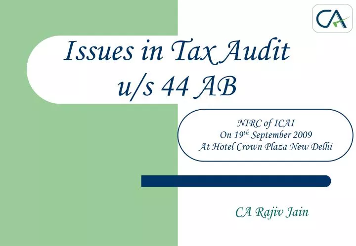 issues in tax audit u s 44 ab