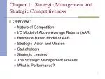 Chapter 1: Strategic Management and Strategic Competitiveness - slide 1