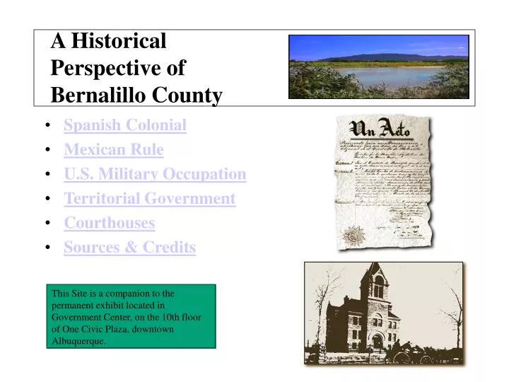 a historical perspective of bernalillo county