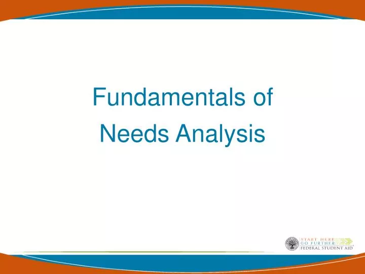 fundamentals of needs analysis