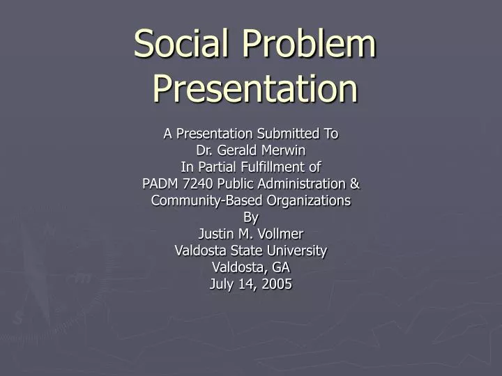 social problem presentation