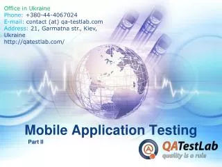 Mobile Application Testing. Part II