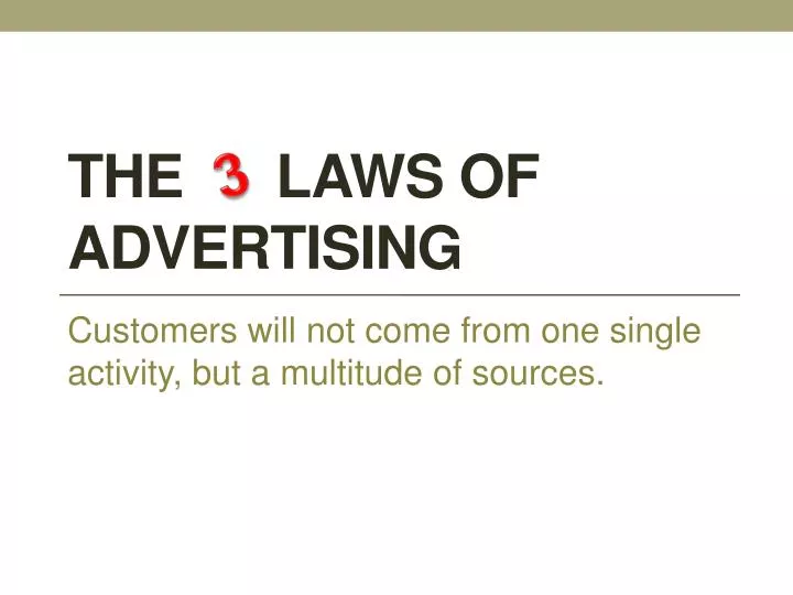 the laws of advertising