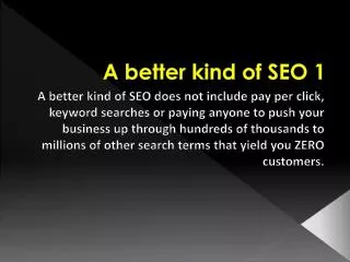 A Better Kind of SEO