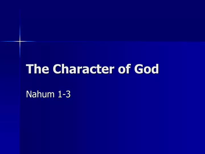 the character of god