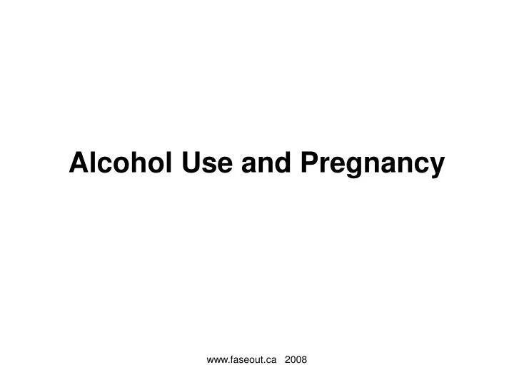 alcohol use and pregnancy