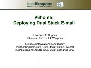 V6home: Deploying Dual Stack E-mail