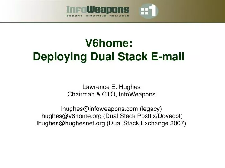 v6home deploying dual stack e mail