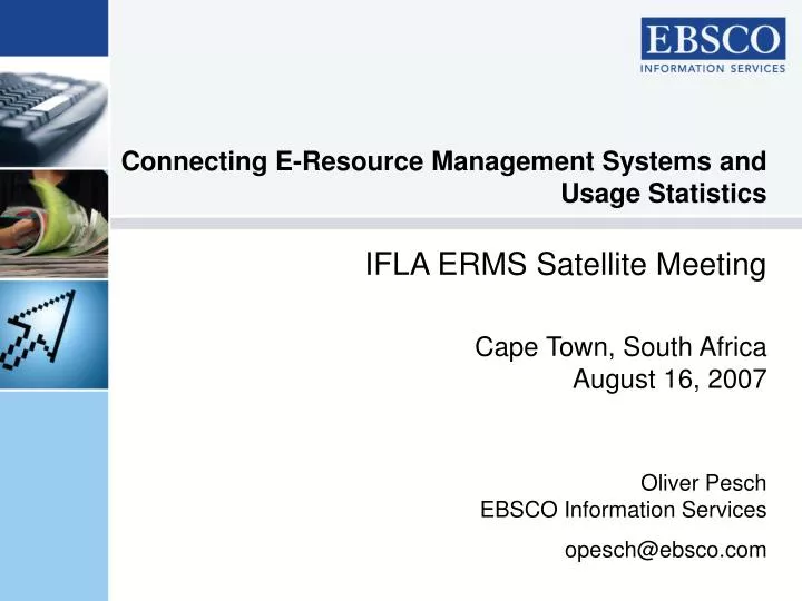 connecting e resource management systems and usage statistics