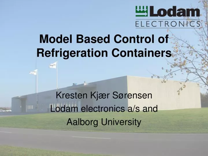 model based control of refrigeration containers