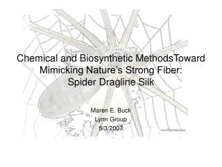 Chemical and Biosynthetic MethodsToward Mimicking Nature’s Strong Fiber: Spider Dragline Silk