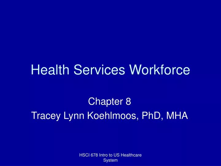 health services workforce
