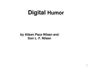 Digital Humor by Alleen Pace Nilsen and Don L. F. Nilsen