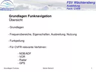 FSV Wächtersberg Ausbildung Fach: CVFR