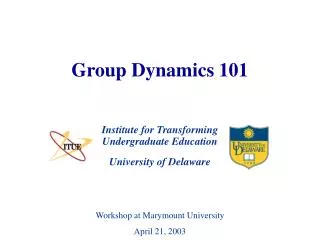 Group Dynamics 101