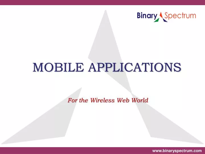 mobile applications for the wireless web world