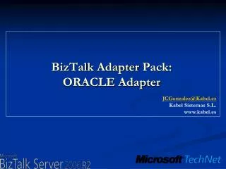 BizTalk Adapter Pack: ORACLE Adapter