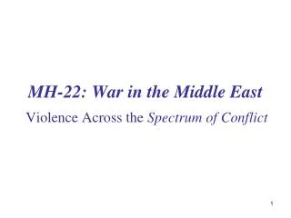 MH-22: War in the Middle East