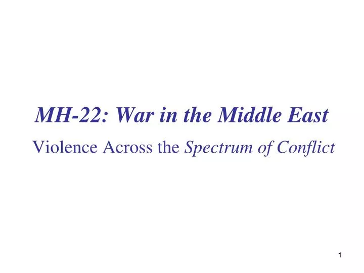 mh 22 war in the middle east
