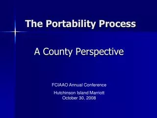 The Portability Process