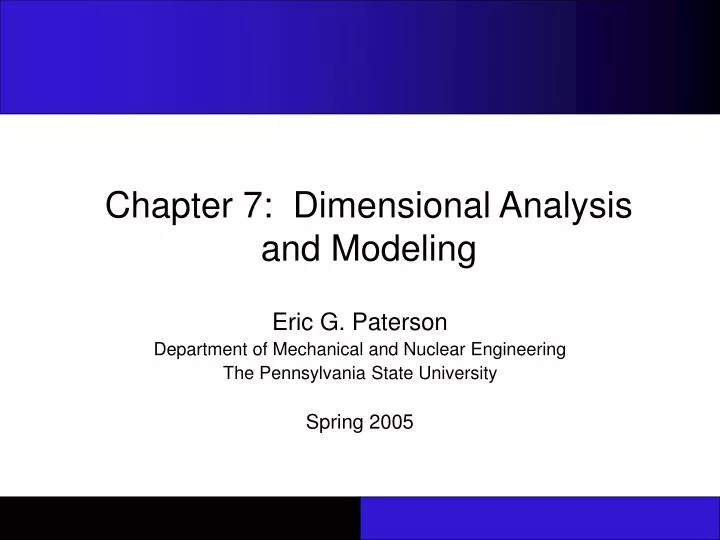 chapter 7 dimensional analysis and modeling