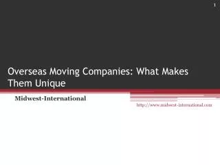 Overseas Moving Companies: What Makes Them Unique