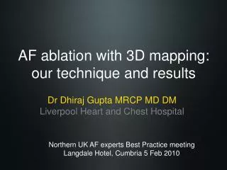 AF ablation with 3D mapping: our technique and results