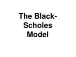 The Black-Scholes Model - slide 1