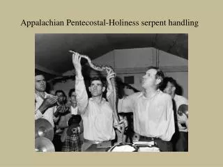 Appalachian Pentecostal-Holiness serpent handling