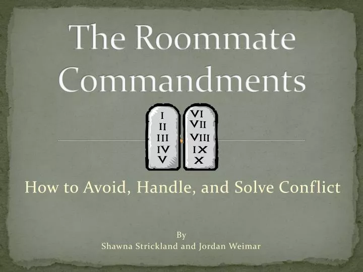 the roommate commandments