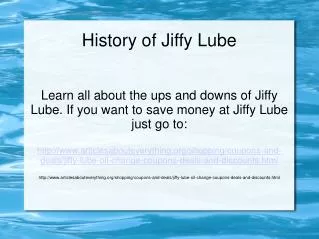 The short history of Jiffy Lube