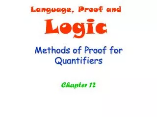 Methods of Proof for Quantifiers