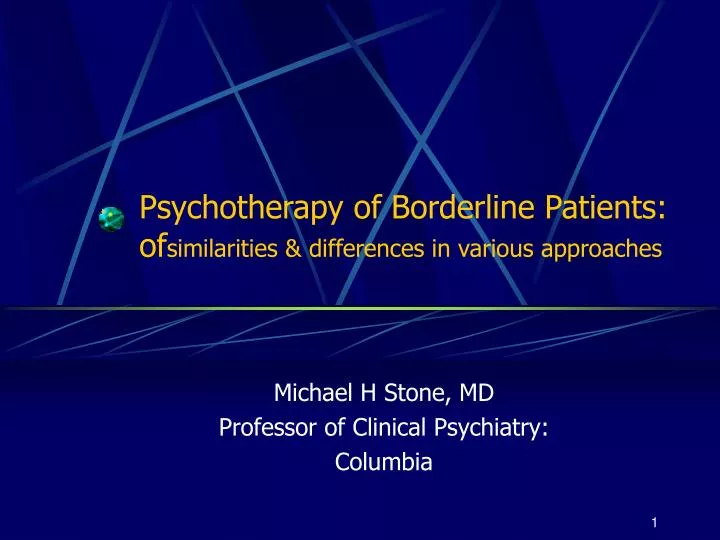 psychotherapy of borderline patients of similarities differences in various approaches